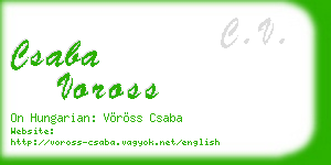 csaba voross business card